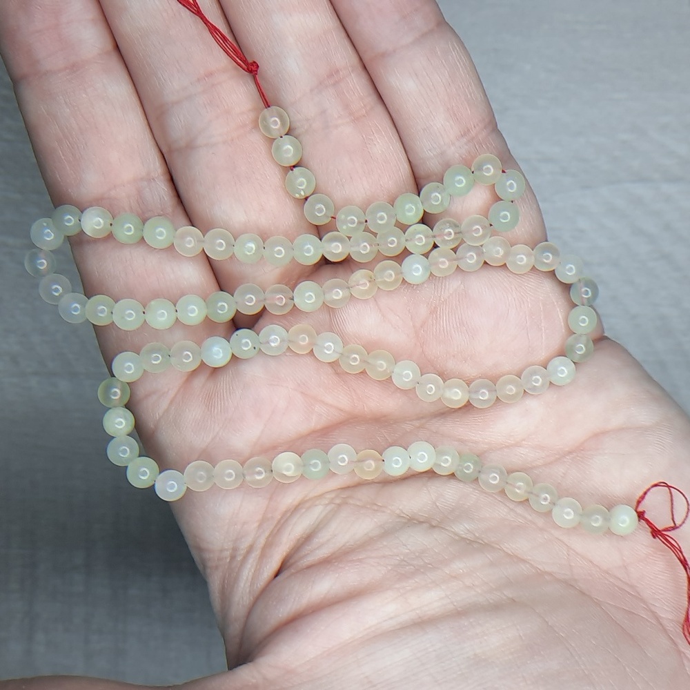 4mm Prehnite 15-inch Strand #1